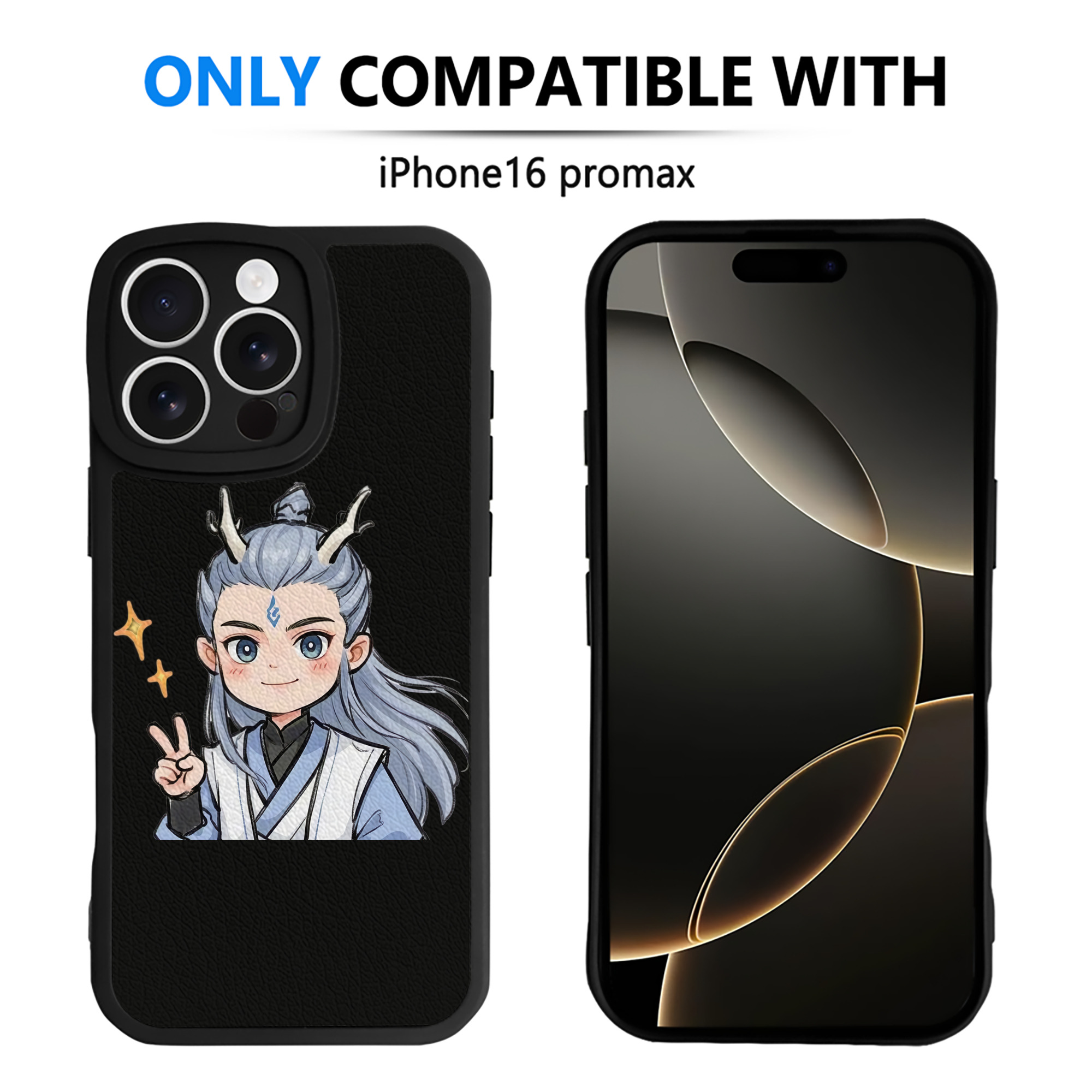 （画像用） Ne Zha 2 ナタ 魔童の大暴れ 【iPhone 16シリーズ対応】シリコンスマホケース（レザー調） 材質：シリコン